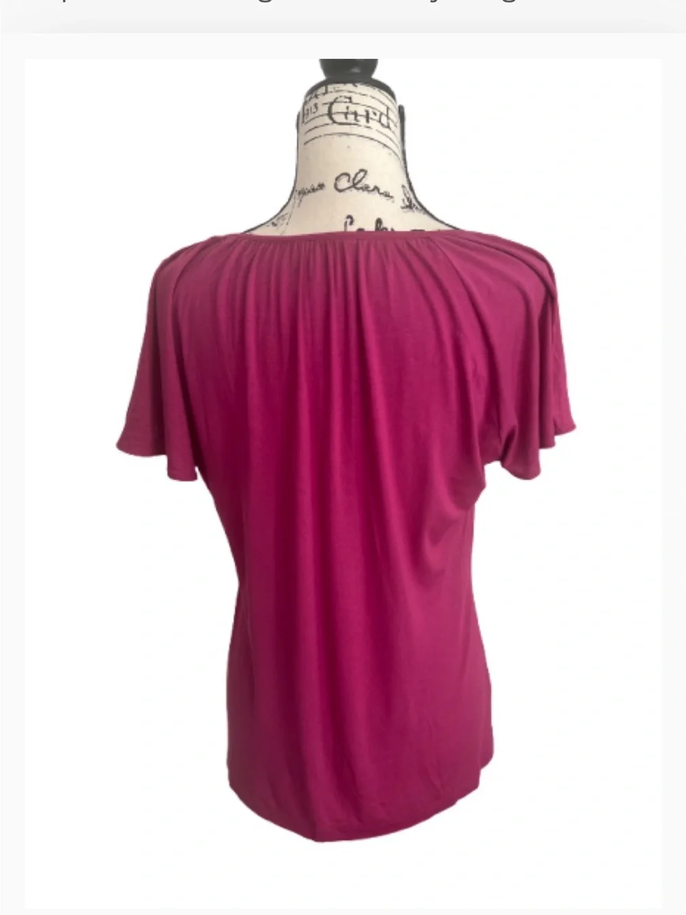 Ann Taylor Loft chic Scoop Neck Short Sleeve Top in Pink - Picture 2 of 7